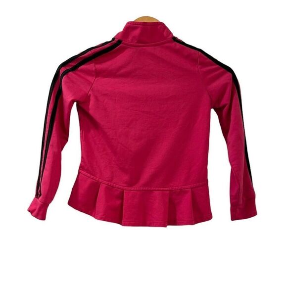 Adidas Girls Pink Peplum Full Zip Jacket Size 6 Youth - Picture 5 of 8